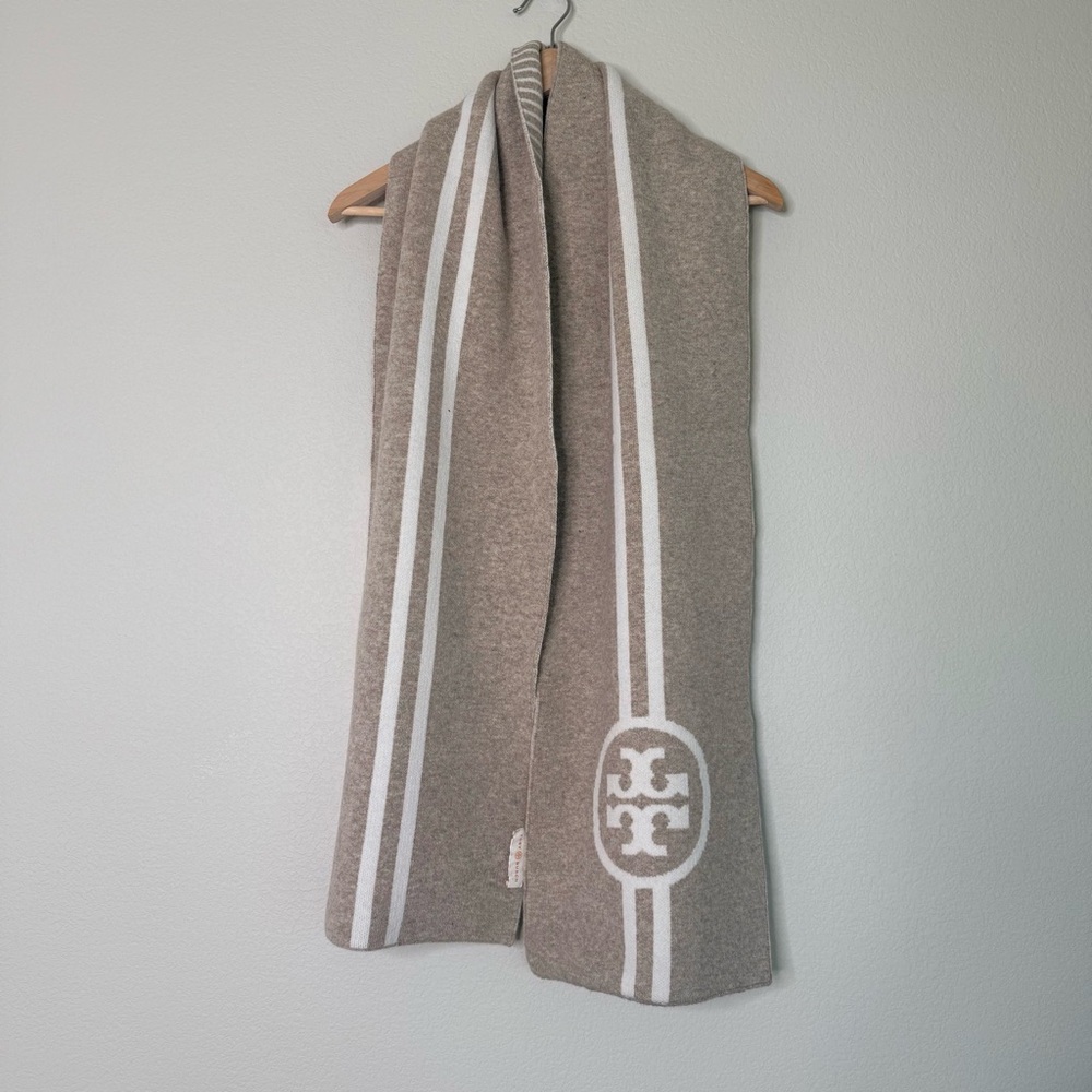 Tory Burch Logo Reversible Scarf